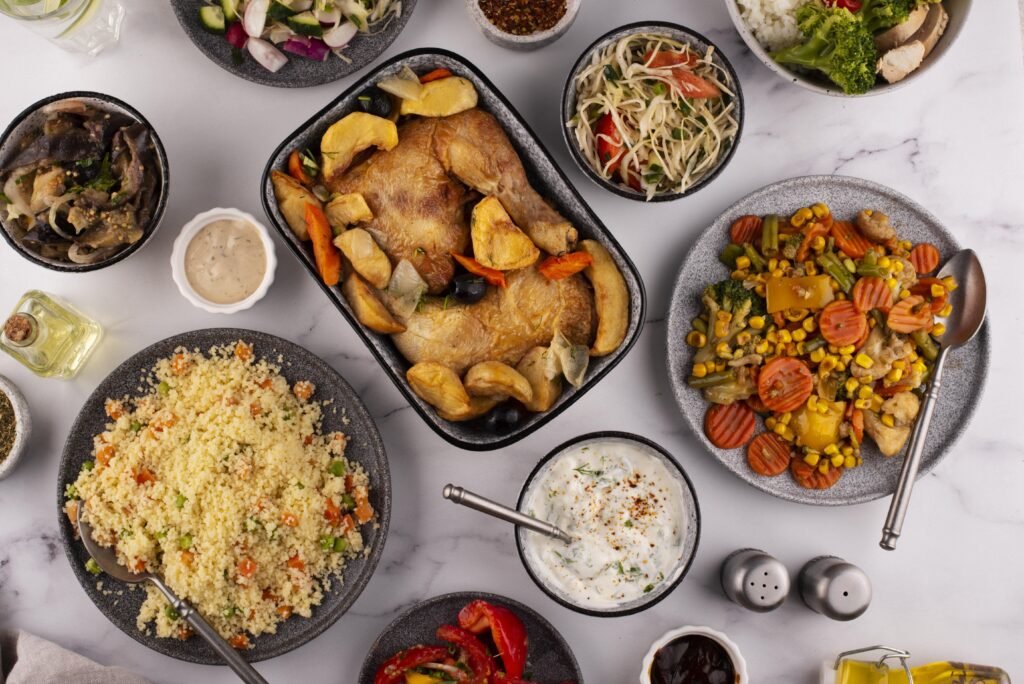 top-view-table-full-delicious-food-assortment
